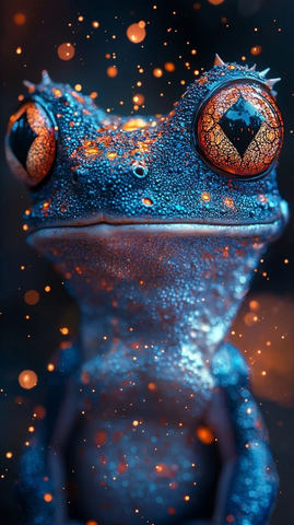 科幻青蛙魔法星空背景