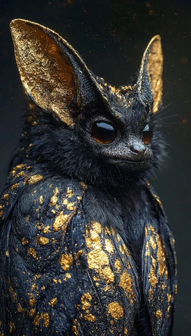 巨型蝙蝠飞行满月夜