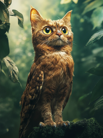 猫头鹰与猫的奇妙融合