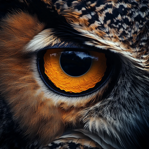 猫头鹰眼睛特写