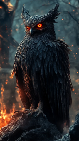 人体鹰身红色眼眸