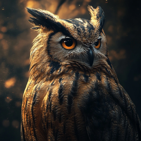 勇敢的猫头鹰艺术照