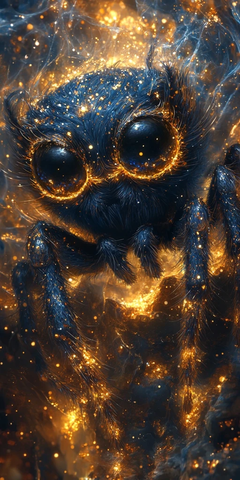 太空飞翔蜘蛛星光尾迹