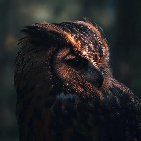 猫头鹰头部转向光源