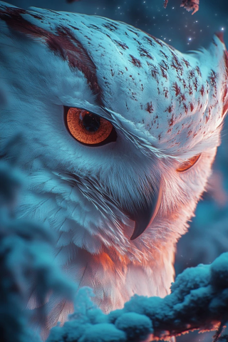 白鸮眸中映宇宙