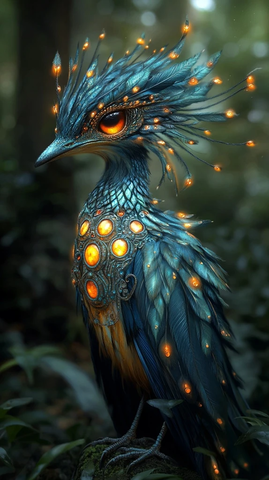 异变鸟生物森林场景