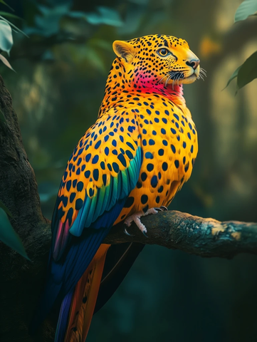 豹头鹦鹉混合生物