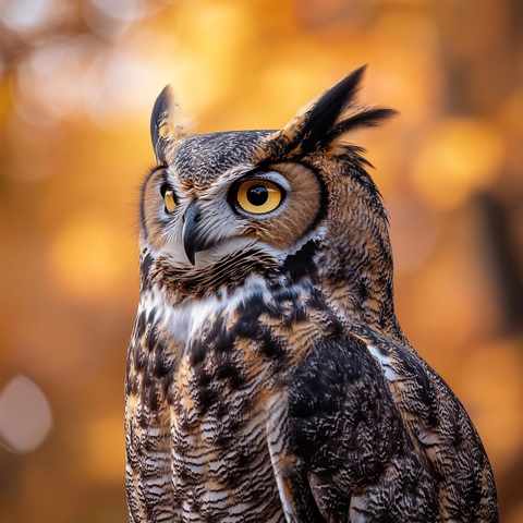 猫头鹰特写镜头拍摄