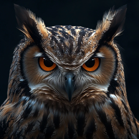 猫头鹰逼真肖像