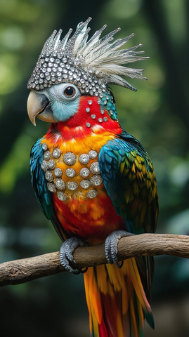 银嘴鹦鹉钻石尾森林