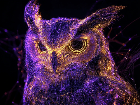 未来光影猫头鹰