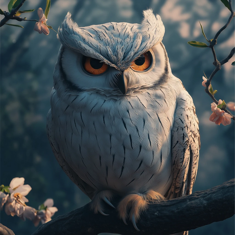 猫头鹰王座雕塑