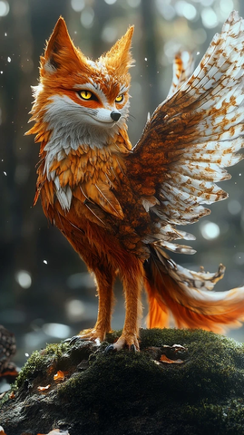 狐狸雪鹰融合体月光羽毛