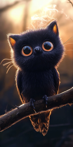 黑鸦猫头烟雾艺术写真