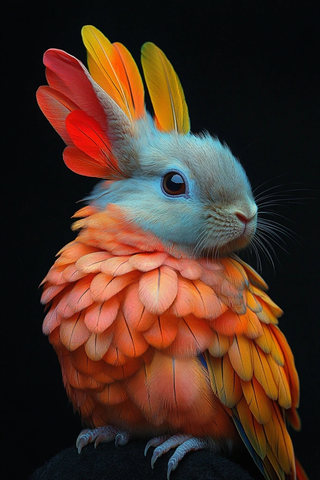 兔子全身羽毛替代毛发