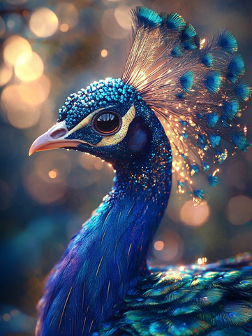 透彩孔雀绿紫梦幻绘