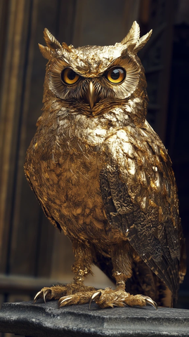 金羽毛猫头鹰皇家台阶