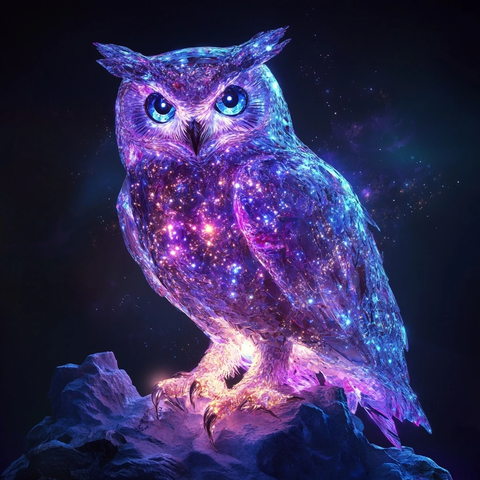 晶莹羽毛夜空群星