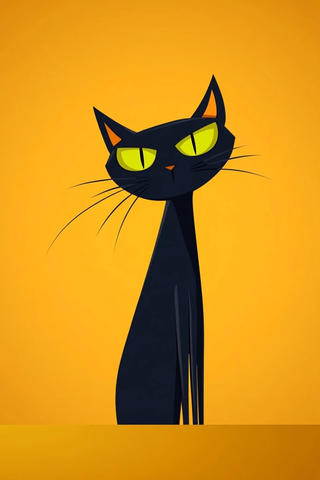 黑猫穿着波普艺术服饰