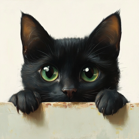 黑猫眼睛鼻子爪子特写