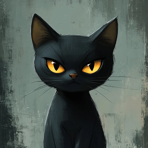 黑猫天蝎符号神秘凝视