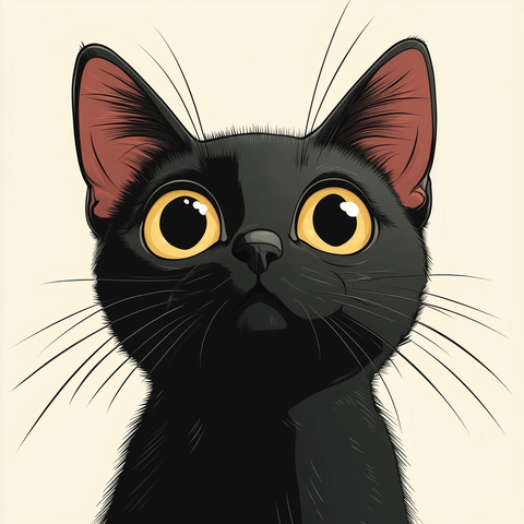 黑猫婚礼卡通形象设计