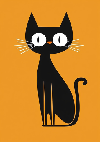 万圣节猫矢量设计