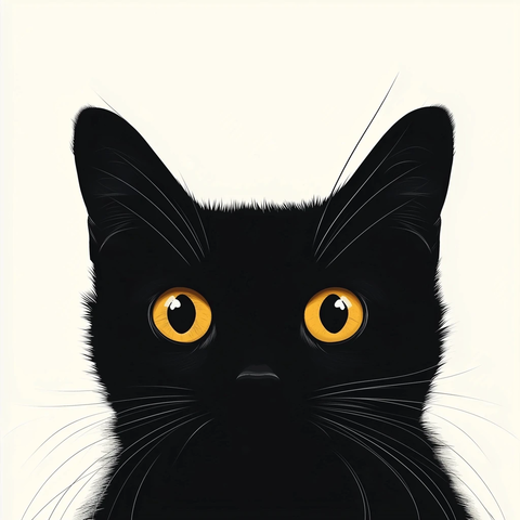 猫眼黄光剪影特写