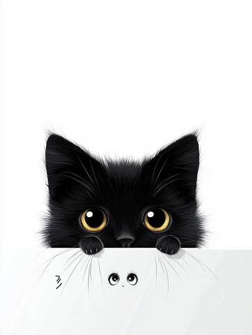 五月二十日九点黑猫数字壁纸