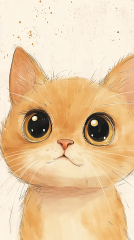 橙色猫咪近距离凝视