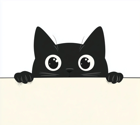 卡通猫隐藏边缘图案