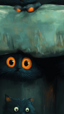 怪物探头床单插画