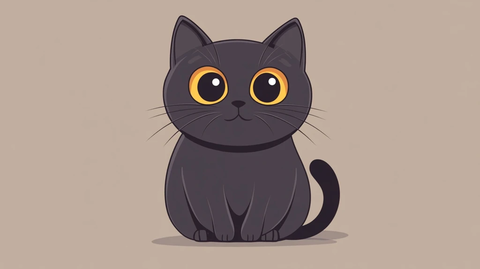 短毛猫卡通简约设计