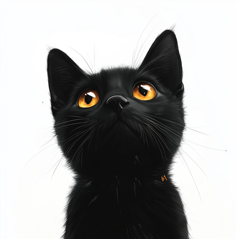 黑白猫咪甜蜜眼神