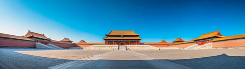 故宫全景展现宏伟古建筑风貌