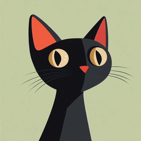 卡通动物方块插画集