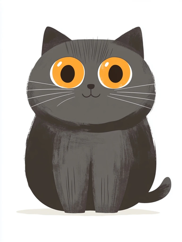 英短猫灰色毛发橙色眼睛