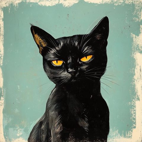 失望黑猫波普艺术