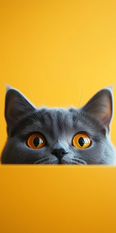 短毛猫桌边探头