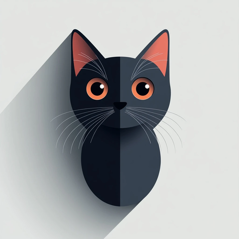 矢量猫抬头图标