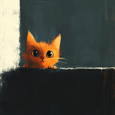 猫眼透出朦胧身影