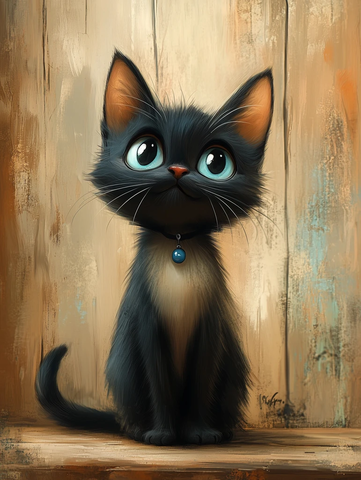 暹罗猫咪儿童绘本插图