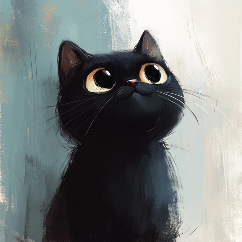 美国漫画风格猫插画