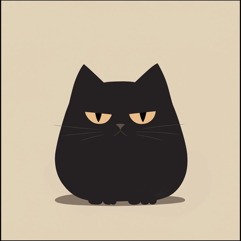 失望黑猫眼神无光