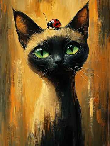 缅甸猫绿眼鼻上瓢虫