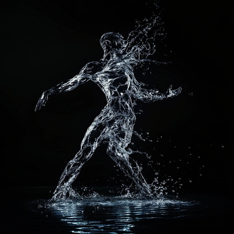 水流舞动人体姿态