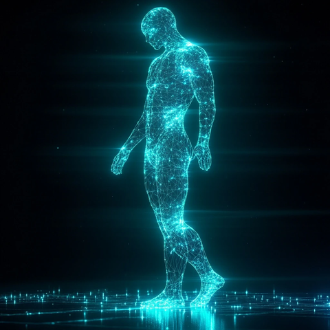 发光人体线框图