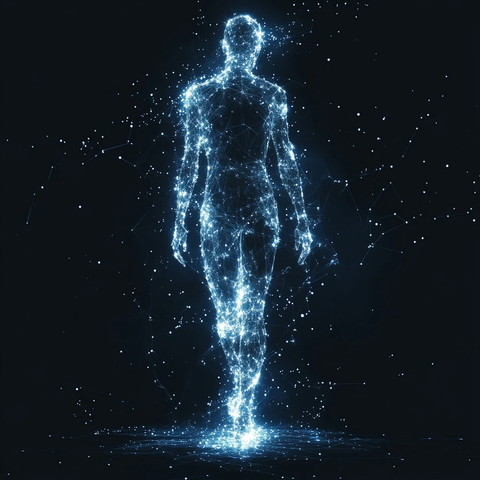 分子结构身体轮廓标志