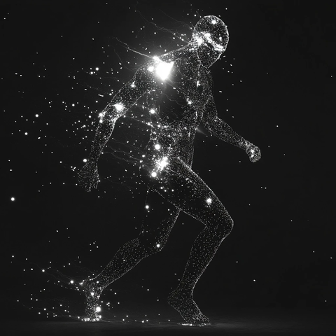 黑白魔法超能力闪光背景