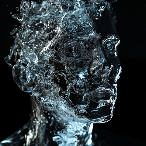 透明水脸人像超高清